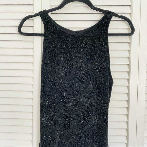 Cache Gorgeous Embellished Sleeveless Black Gown Maxi Dress Size L - Picture 3 of 10